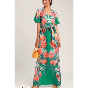 COPY - Lulus Still in paradise Green Maxi! Beauti…